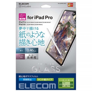 ELECOM 紙心地ガラスフィルム iPad Pro 11インチ 第4世代用 ケント紙タイプ 反射防止 TB-A22PMFLGAPLL