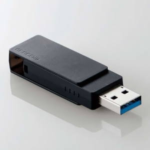 USBメモリ 容量32GB USB3.2(Gen1)対応 キャップ回転式 ブラック MF-RMU3B032GBK