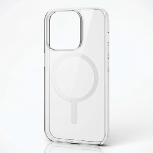 ハイブリッドケース 《MAGKEEP》 iPhone15Pro用 超透明 高硬度 クリア PM-A23CMAG02WH