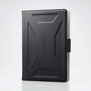 ZEROSHOCKケース 手帳型 タブレット8.5〜11.5インチ用 360度回転 3アングル 磁石・ハンドホールドベルト付 TB-10ZEROUBK