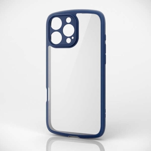 iPhone 16ProMax ハイブリッドケース TOUGH SLIM LITE フレームカラー 背面クリア 極限保護 ネイビー PM-A24DTSLFCKNV