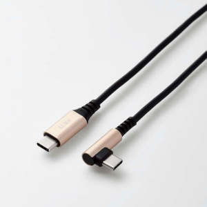 ILMF USB2.0ケーブル C-Cタイプ L字コネクタ 認証品 PD対応対応 3A出力 2.0m ブラック U2C-CCL20NBK-IL