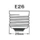 アサヒ ナツメ球 径26mm 20W 口金E26 クリヤー ナツメ球 径26mm 20W 口金E26 クリヤー T26E26110V20WC 画像2