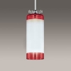 NEC 小型ペンダント 筒型クリアレッドガラスグローブ ミニクリプトン電球60W形×1灯 XC-61177-R