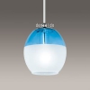 NEC 小型ペンダント 丸型クリアブルーガラスグローブ ミニクリプトン電球60W形×1灯 XC-61178-L