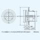 三菱 丸形給排気グリル 風量調節形 適用パイプ:φ100 丸形給排気グリル 風量調節形 適用パイプ:Φ100 P-13GLC4 画像2