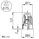 山田照明 【生産完了品】ダウンライト 取付穴φ75mm 埋込高121mm ホワイト 電球(E17口金)別売 ダウンライト 取付穴φ75mm 埋込高121mm ホワイト 電球(E17口金)別売 DN-3298 画像3