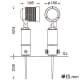 山田照明 【生産完了品】LED一体型スポットライト スパイクタイプ HID35相当 電球色 定格光束1052lm ダークグレーメタリック LED一体型スポットライト スパイクタイプ HID35相当 電球色 定格光束1052lm ダークグレーメタリック AD-2438-L 画像3