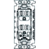 パナソニック フルカラー 埋込絶縁扉付接地ダブルコンセント アースターミナル付 取付枠付 15A 125V WN11524K