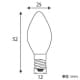 アサヒ ローソク球 C7 110V5W 全光束:20lm 口金:E12 クリヤー ローソク球 C7 110V5W 全光束:20lm 口金:E12 クリヤー ローソクC7E12110V-5W(C) 画像3