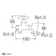SANEI 水抜分岐バルブ 寒冷地用 呼び:13 水抜分岐バルブ 寒冷地用 呼び:13 B21AK-13 画像2