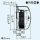 三菱 壁掛1パイプ取付タイプ専用フード 防火ダンパー・防虫網(10メッシュ)・水切板付 ステンレス製 壁掛1パイプ取付タイプ専用フード 防火ダンパー・防虫網(10メッシュ)・水切板付 ステンレス製 P-50CVSQD6 画像3