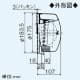 三菱 壁掛2パイプ・ダクト用ロスナイ専用フード 給・排用2台1組 防火ダンパー・水切板付 ステンレス製 壁掛2パイプ・ダクト用ロスナイ専用フード 給・排用2台1組 防火ダンパー・水切板付 ステンレス製 P-100CVSD6 画像3