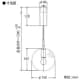 山田照明 丸形ペンダントライト ガラスタイプ クリア色 クリプトン40W E17口金 ダクト取付専用 丸形ペンダントライト ガラスタイプ クリア色 クリプトン40W E17口金 ダクト取付専用 PE-2641 画像2