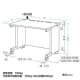 サンワサプライ 【受注生産品】eデスク Wタイプ 幅1800×奥行き600mm 総耐荷重180kg 【受注生産品】eデスク Wタイプ 幅1800×奥行き600mm 総耐荷重180kg ED-WK18060N 画像4