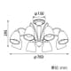 山田照明 LEDランプ交換型シャンデリア 〜14畳用 非調光 LED電球7.8W×8 電球色 E26口金 ランプ付 LEDランプ交換型シャンデリア 〜14畳用 非調光 LED電球7.8W×8 電球色 E26口金 ランプ付 CD-4301-L 画像2