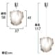 ディクラッセ ペンダントライト 《Auro M/ice》 100W 白熱普通球 E26口金 アイス ペンダントライト 《Auro M/ice》 100W 白熱普通球 E26口金 アイス LP2049IC 画像3
