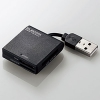 ELECOM コネクタ固定機能付USB2.0メモリリーダライタ 4スロット 48メディア対応 ブラック MR-K009BK