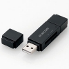 ELECOM スマホ・タブレット用USB2.0メモリリーダライタ 2スロット 34メディア対応 MRS-MBD09BK