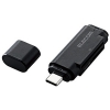 ELECOM USB Type-Cメモリリーダライタ 2スロット 34メディア対応 ブラック MR3C-D011BK
