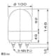 パトライト 【生産完了品】LED超小型回転灯 《パトライト》 ブザータイプ 定格電圧AC200V φ100mm 黄 LED超小型回転灯 《パトライト》 ブザータイプ 定格電圧AC200V φ100mm 黄 RHEB-200-Y 画像2