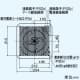 三菱 パイプ用ファン 排気用 角形格子グリル 壁据付専用 電源コード直付けタイプ 風圧式シャッター付 居室・浴室・トイレ・洗面所用 接続パイプφ200mm パイプ用ファン 排気用 角形格子グリル 壁据付専用 電源コード直付けタイプ 風圧式シャッター付 居室・浴室・トイレ・洗面所用 接続パイプφ200mm V-20PS3 画像2