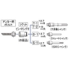 ユニカ 樹脂アンカー打込み用アタッチメント 凸部寸法12.7mm角 打込み電動機:振動ドリル D-1