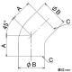 カクダイ 【販売終了】ステンレス45°エルボ 呼び13 ステンレス45°エルボ 呼び13 647-011-13 画像2