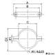 カクダイ 【販売終了】止め金具 パイプ外径12.7mm 取付ネジW1/4×山20 止め金具 パイプ外径12.7mm 取付ネジW1/4×山20 2211-13 画像3