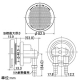 カクダイ 【販売終了】一口循環金具10A ペア耐熱管用 取付穴径50mm・厚さ15mm以下の浴槽用 フック棒・バンド付 黄銅製 一口循環金具10A ペア耐熱管用 取付穴径50mm・厚さ15mm以下の浴槽用 フック棒・バンド付 黄銅製 415-101 画像2