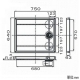 テクノテック スタンダード防水パン 左穴タイプ 幅750mmサイズ 耐荷重200kg スタンダード防水パン 左穴タイプ 幅750mmサイズ 耐荷重200kg TP750-LW1 画像2