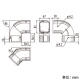 因幡電工 平面自在コーナー 平面45〜90°曲り アイボリー 《スリムダクトSD》 平面自在コーナー 平面45〜90°曲り アイボリー 《スリムダクトSD》 SKS-77-I 画像3