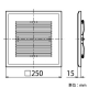 三菱 ダクト用換気扇別売グリル インテリア格子タイプ マットブラック ダクト用換気扇別売グリル インテリア格子タイプ マットブラック P-180GB2-CK 画像2