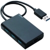 ELECOM 【在庫限り】有線LANアダプター ギガビット対応 USB3.0 Type-A USBハブ付 ケーブル長30cm ブラック EDC-GUA3H-B