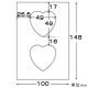 ELECOM 【生産完了品】なまえキーホルダー ハート型 超光沢紙タイプ 2面×2シート入 なまえキーホルダー ハート型 超光沢紙タイプ 2面×2シート入 EDT-NMKH3 画像3