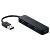 ELECOM USB2.0ハブ バスパワータイプ 4ポート コンパクトタイプ ケーブル長7cm ブラック U2H-SN4NBBK
