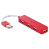 ELECOM USB2.0ハブ バスパワータイプ 4ポート コンパクトタイプ ケーブル長7cm レッド U2H-SN4NBF1RD