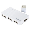 ELECOM USB2.0ハブ バスパワータイプ 4ポート ケーブル収納タイプ ケーブル長29mm ホワイト U2H-YKN4BWH