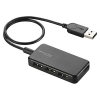 ELECOM USB2.0ハブ バスパワータイプ 4ポート スイングコネクタ ケーブル長30cm U2HS-A402BBK