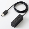 ELECOM USBハブ バスパワータイプ 4ポート ケーブル長100cm U2H-TZ427BBK