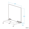 サンワサプライ 【生産完了品】飛沫感染防止用卓上パーティション(透明アクリル・幅60cm) 飛沫感染防止用卓上パーティション(透明アクリル・幅60cm) SPT-DP102C 画像3