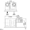 三菱 ダクト用ロスナイ 天井埋込形 フラット格子タイプ 埋込穴□395mm ダクト用ロスナイ 天井埋込形 フラット格子タイプ 埋込穴□395mm VL-150ZSK3 画像3