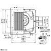 パナソニック 天井埋込形換気扇 サニタリー用 BL認定品 埋込寸法□240mm パイプ径φ100mm 風圧式気密シャッター付 天井埋込形換気扇 サニタリー用 BL認定品 埋込寸法□240mm パイプ径φ100mm 風圧式気密シャッター付 FY-24CK6BL 画像3