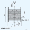 日本キヤリア(東芝) パイプ用ファン 圧力形 格子タイプ トイレ・洗面所・居間用 プルスイッチ付 コードプラグ付 壁面取付専用 接続ダクトφ100mm パイプ用ファン 圧力形 格子タイプ トイレ・洗面所・居間用 プルスイッチ付 コードプラグ付 壁面取付専用 接続ダクトφ100mm VFP-8ZP4 画像2