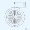日本キヤリア(東芝) パイプ用ファン 圧力形 丸形格子タイプ 優良住宅部品タイプ 浴室用 風圧シャッター付 ビニルキャブタイヤケーブル付 壁面取付専用 接続ダクトφ150mm パイプ用ファン 圧力形 丸形格子タイプ 優良住宅部品タイプ 浴室用 風圧シャッター付 ビニルキャブタイヤケーブル付 壁面取付専用 接続ダクトφ150mm VFP-12LB 画像2