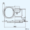 日本キヤリア(東芝) ダクト用換気扇 低騒音形 フラットインテリアパネルタイプ 風量強弱選択式 居間・事務所・店舗用 鋼板ボディ 接続ダクトφ200mm 埋込寸法395mm角 ダクト用換気扇 低騒音形 フラットインテリアパネルタイプ 風量強弱選択式 居間・事務所・店舗用 鋼板ボディ 接続ダクトφ200mm 埋込寸法395mm角 DVF-25FVD10 画像3