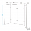 サンワサプライ パーティションブース(W600×4) パーティションブース(W600×4) SPT-PB003GY 画像2