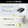 サンワサプライ キューブ型USB充電器(2.4A・ホワイト) キューブ型USB充電器(2.4A・ホワイト) ACA-IP79W 画像3