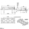 DAIKO LEDリニアトラック φ50ダウンライト3灯用 ユニットタイプ 埋込穴105×250mm LEDリニアトラック φ50ダウンライト3灯用 ユニットタイプ 埋込穴105×250mm LZA-93037 画像2