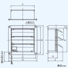 日本キヤリア(東芝) 電気式シャッター 有圧換気扇用 鋼板製 単相100V 30cm用 産業用換気扇別売部品 シャッター数3枚 電気式シャッター 有圧換気扇用 鋼板製 単相100V 30cm用 産業用換気扇別売部品 シャッター数3枚 VP-30-MS2 画像2